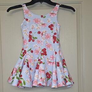 Sleeveless Floral And Cherry BISCOTTI Dress